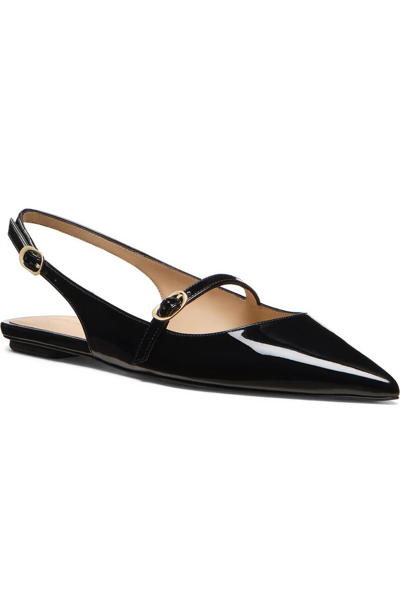 Stuart Weitzman Emilia Mary Jane Slingback Flat, Main, color, Black Black