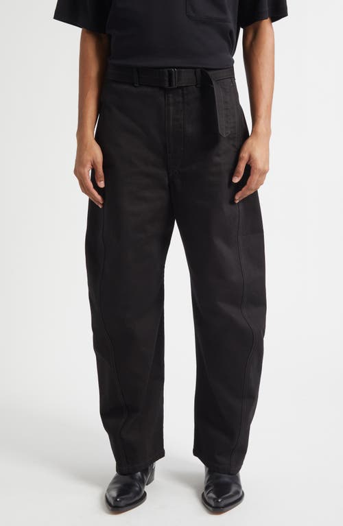 Lemaire Twisted Belted Jeans In Black