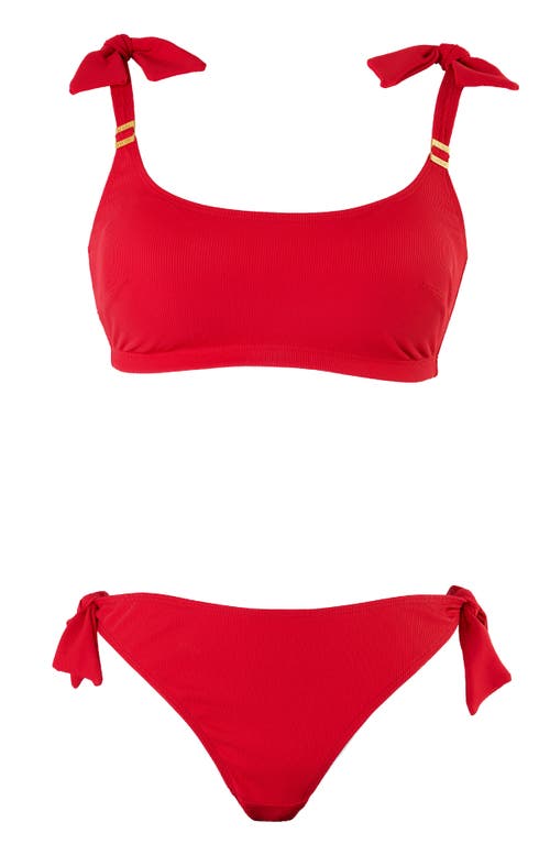 Cache Coeur Maternity Bikini Porto Vecchio In Red