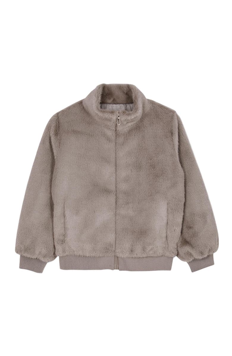 SANDRO Faux fur jacket, Alternate, color,