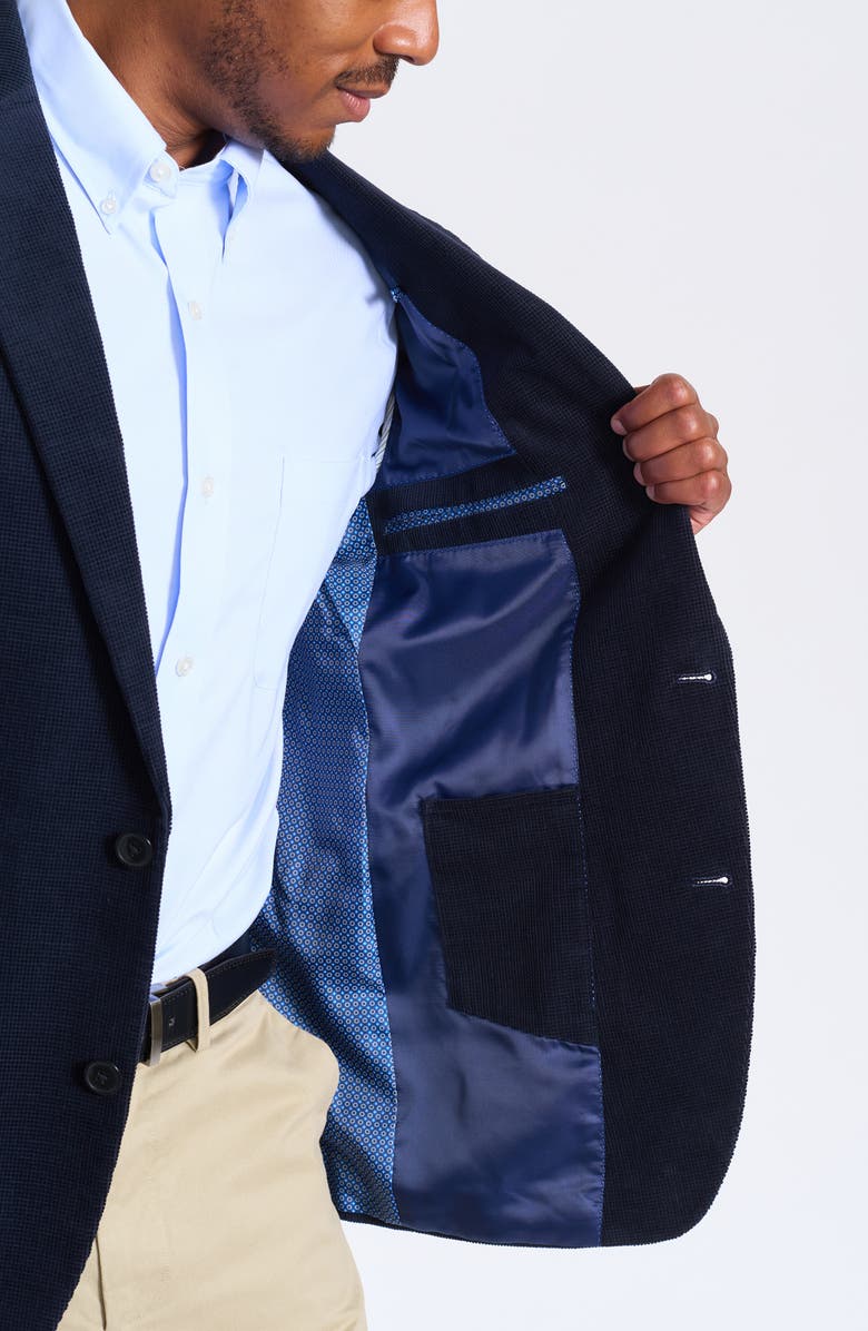 SAVILE ROW CO Navy Waffle Corduroy Blazer, Alternate, color, Navy
