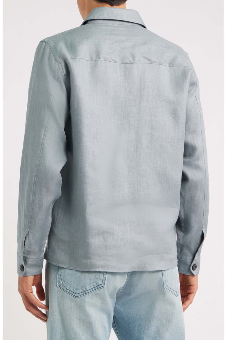 Polasio Linen Overshirt, Alternate, color, TEAL BLUE