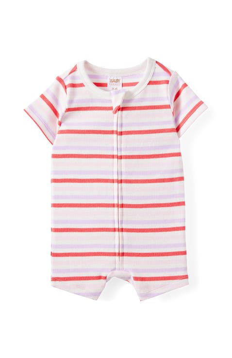 The Billie Short Sleeve Zip Romper