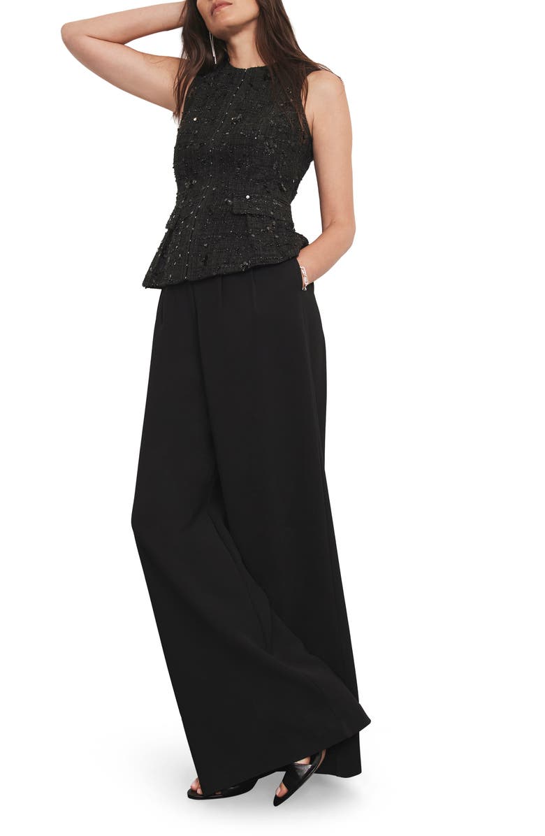 MINT VELVET Embellished Backless Waistcoat, Alternate, color, Black