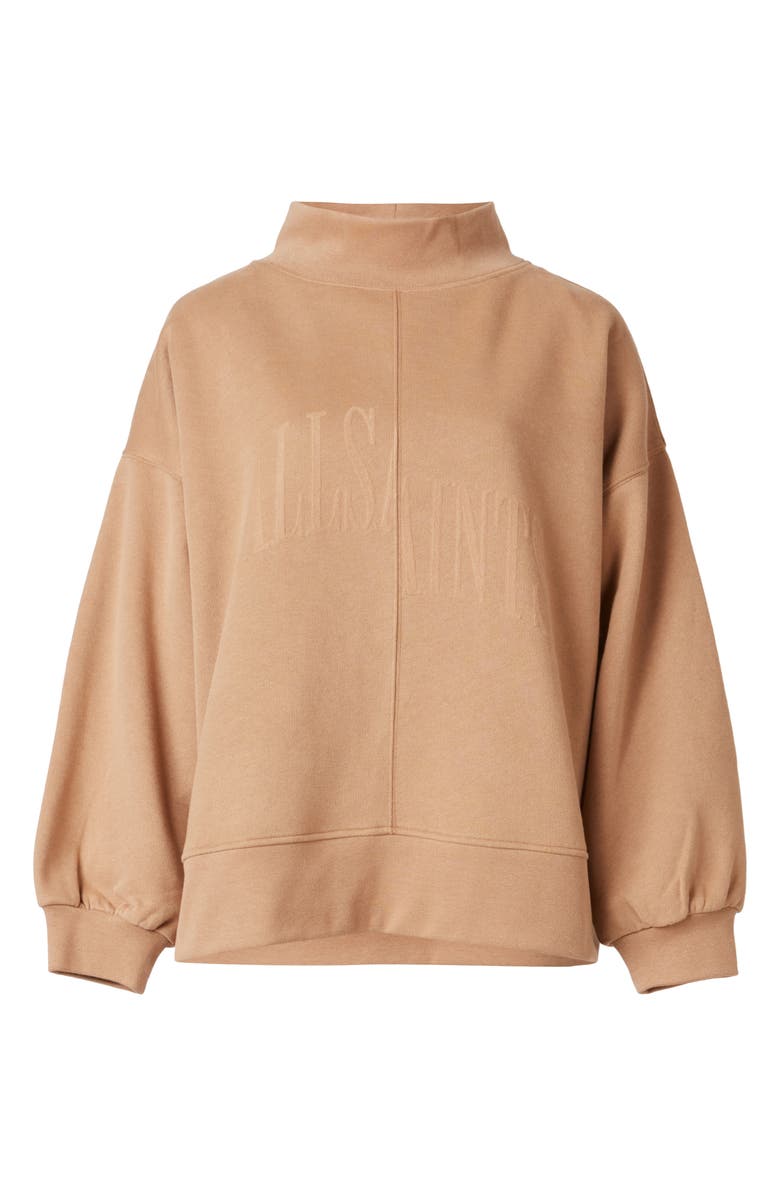 AllSaints Nevarra Mock Neck Sweatshirt, Alternate, color, 