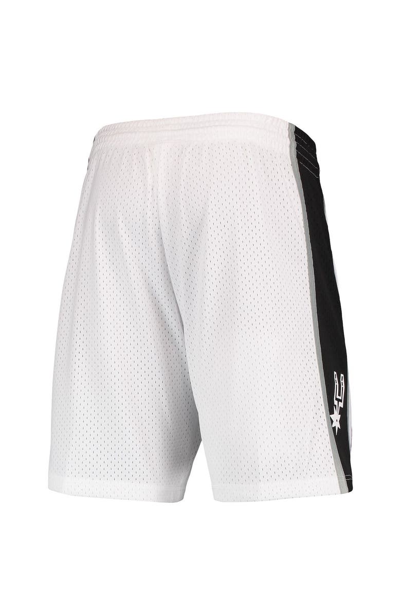 Mitchell & Ness Men's Mitchell & Ness White San Antonio Spurs Hardwood Classics Primary Logo Swingman Shorts, Alternate, color, 
