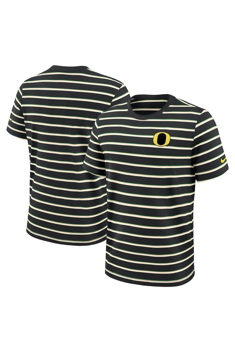 Men's Nike Black Oregon Ducks Athletic Prep Legacy Summit Stripe T-Shirt, Alternate, color, Black