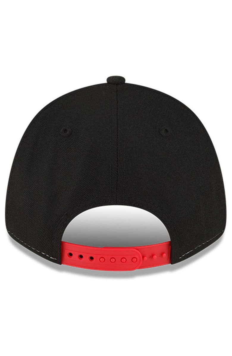 New Era Men's New Era Red/Black NASCAR 75th Aniversary 9FORTY Visor Streak Snapback Adjustable Hat, Alternate, color, Red