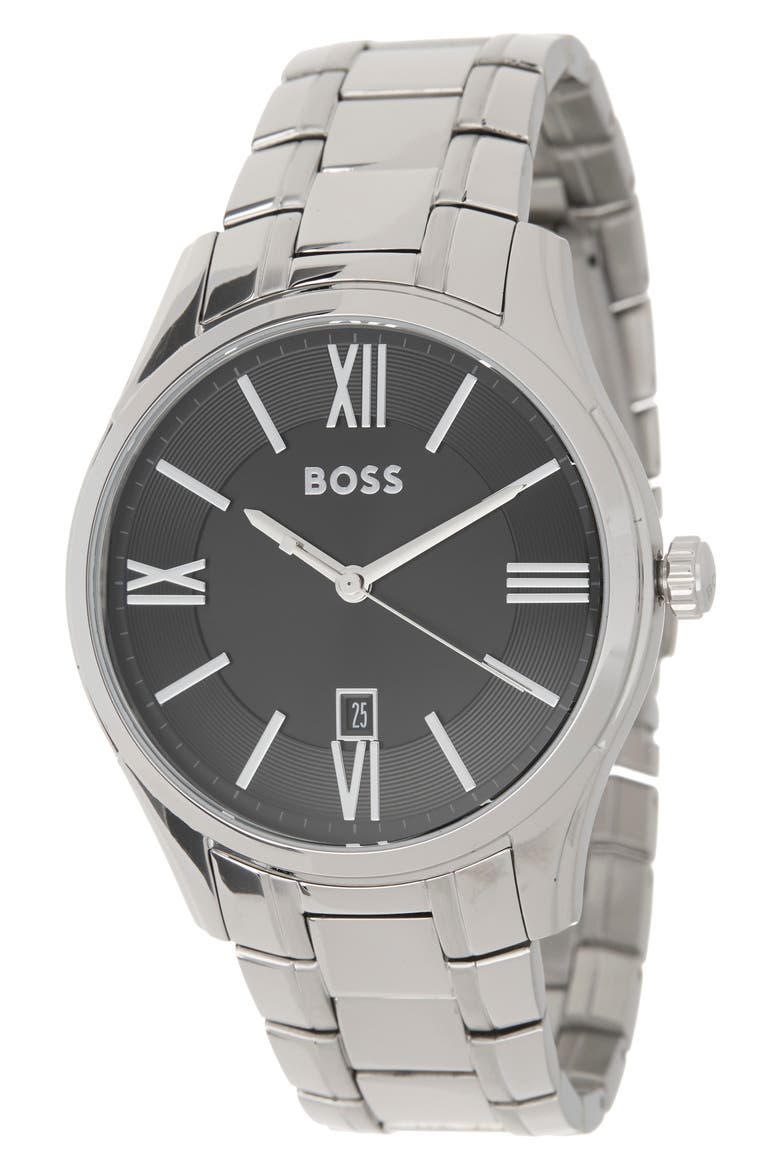 Ambassador Bracelet Watch, 44mm, Main, color, BLACK DIAL