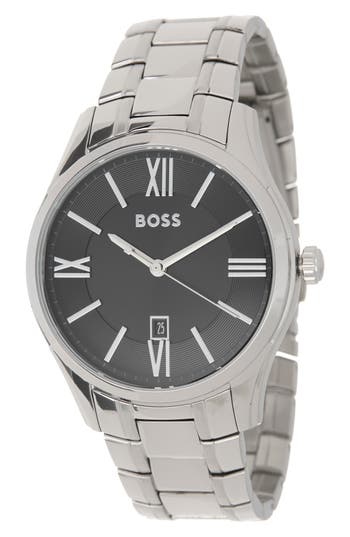 Hugo Boss Boss Ambassador Bracelet Watch, 44mm In Gray