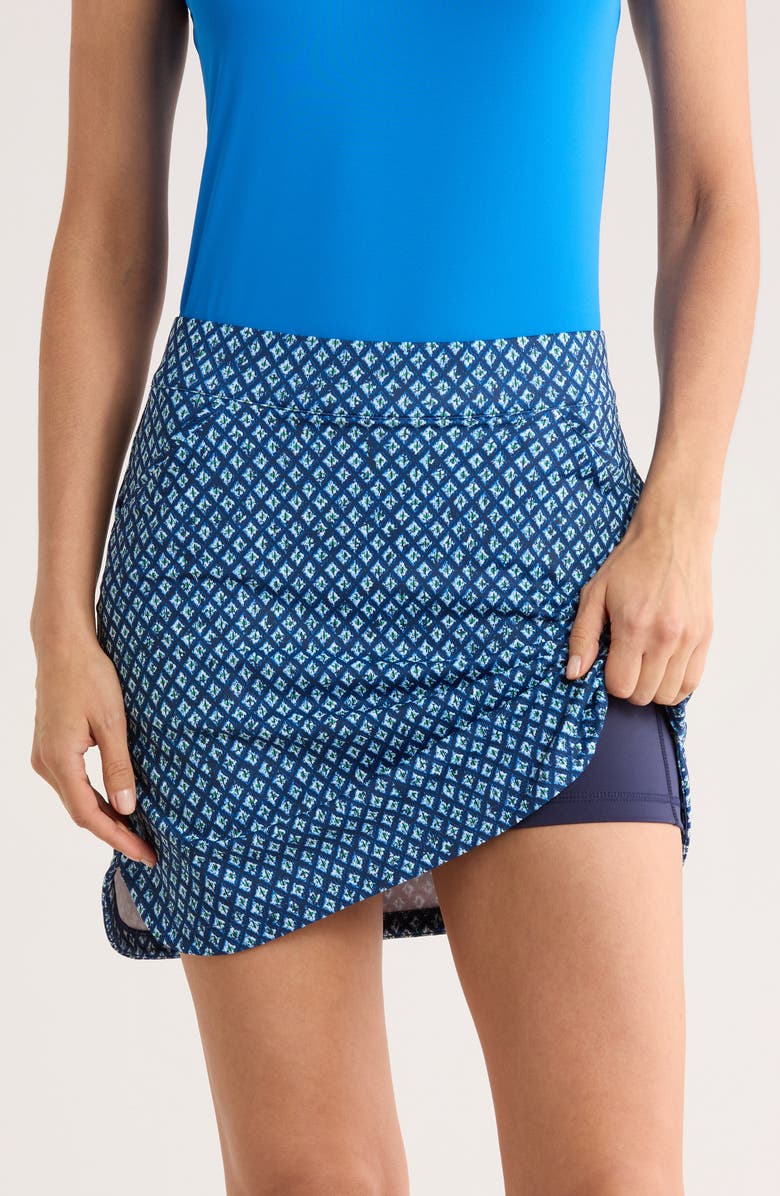 Peter Millar Alice Petal Hem Skort, Alternate, color, Navy