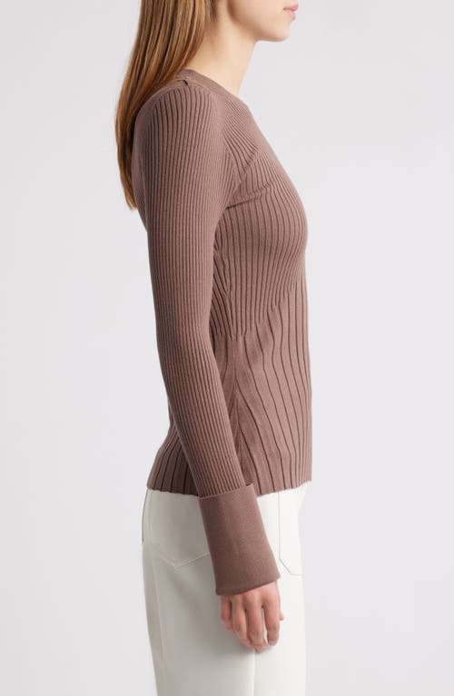 Reiss Vaux Rib Sweater In Mink