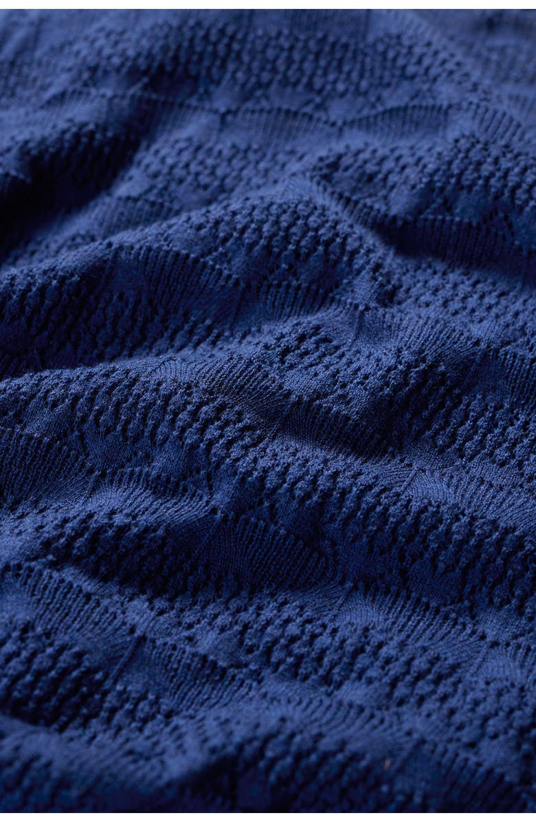 Seasalt Cornwall Sweet Day Pointelle Stitch Organic Cotton Cardigan, Alternate, color, Knit Melange Yacht