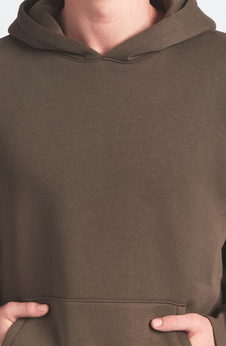 SKIMS Fleece Lounge Relaxed Hoodie, Alternate, color, Driftwood