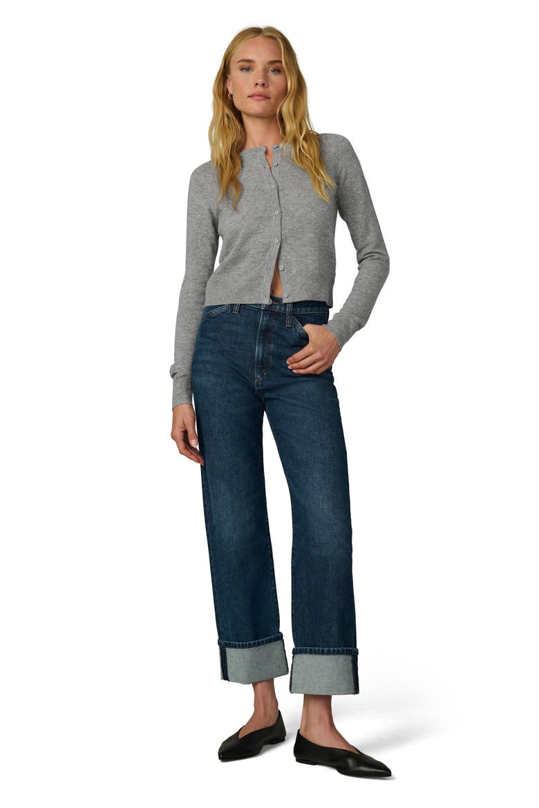 The Margot Cuffed Slant Pocket High Waist Relaxed Straight Leg Jeans, Alternate, color, RENDEZVOUS