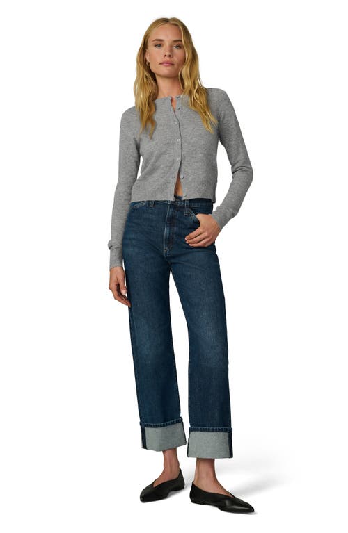 Joe's Jeans The Margot Cuffed Slant Pocket High Waist Relaxed Straight Leg Jeans In Multi