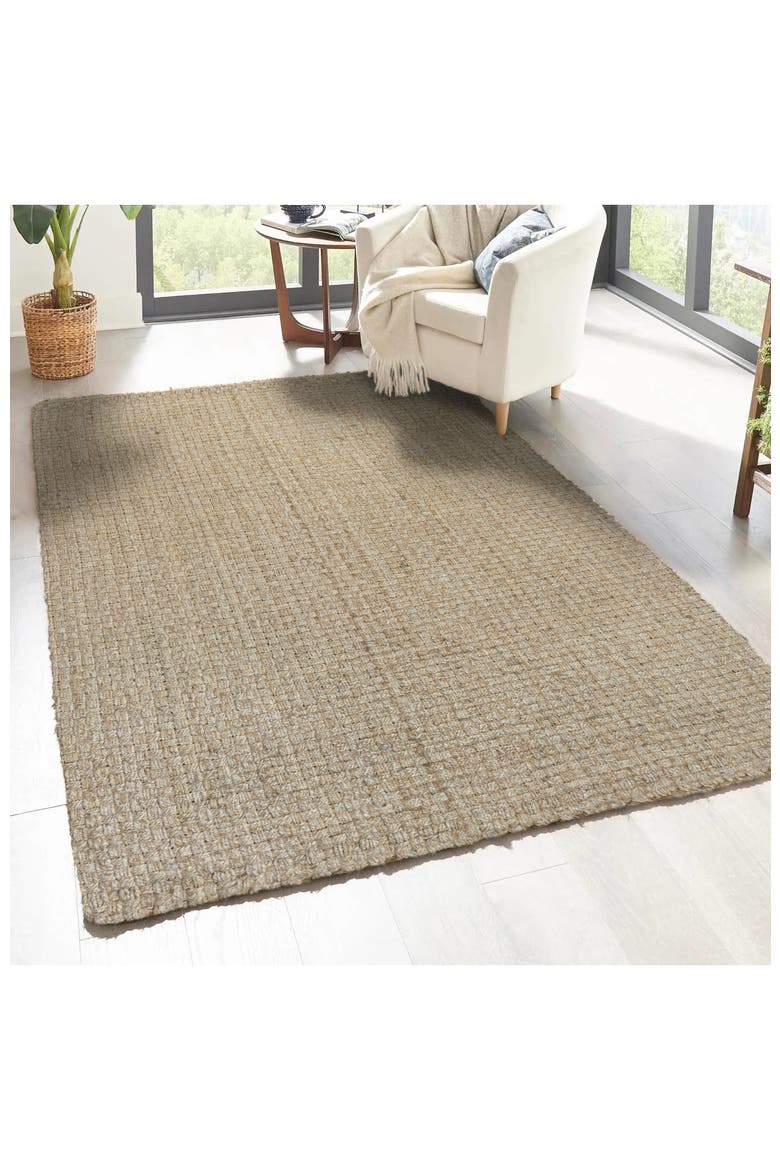 Estera Hand Woven Boucle Chunky Jute Area Rug, Alternate, color, Ivory
