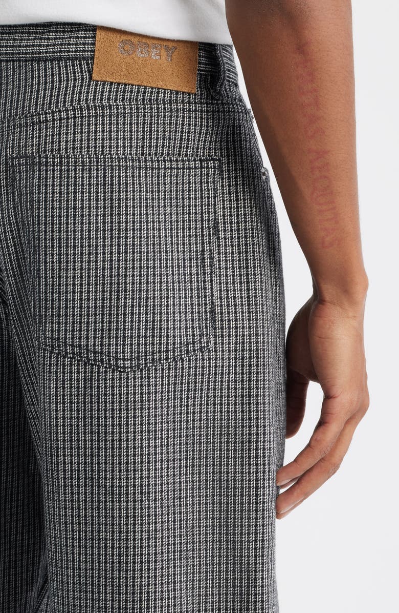 Obey Classic Baggy Plaid Jeans, Alternate, color, Black Multi