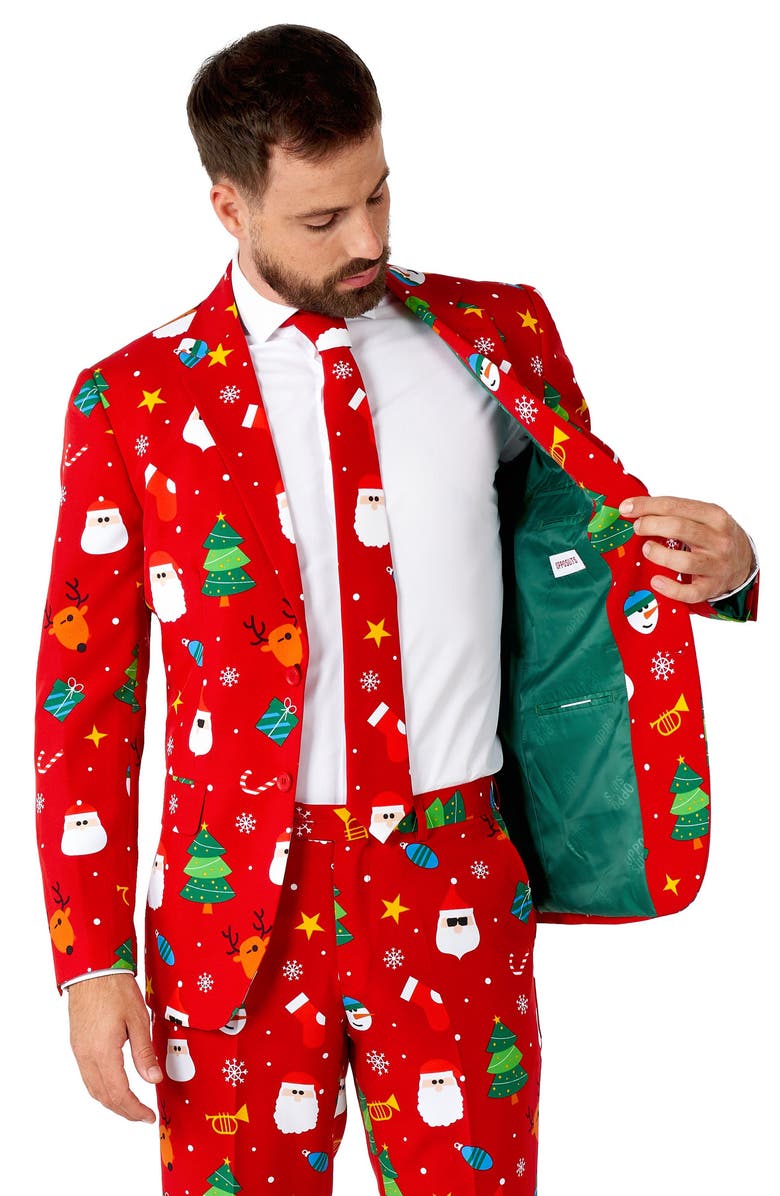 OppoSuits Festive Red Christmas Suit Set, Alternate, color,