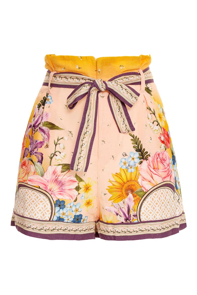 Adisson Dreamin Cotton & Linen Blend Cover-Up Shorts, Alternate, color, MULTICOLOR