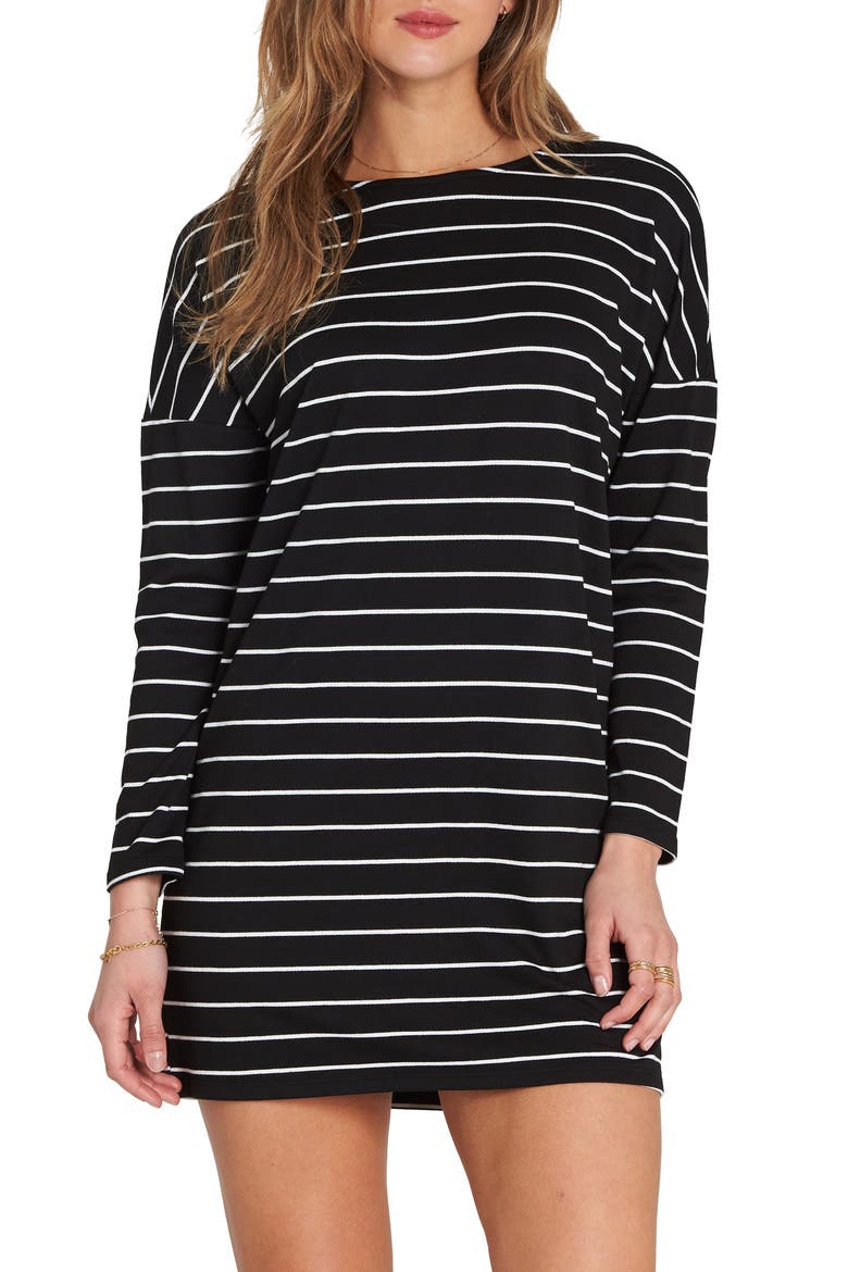 Simply Put T-Shirt Dress, Main, color, BLACK