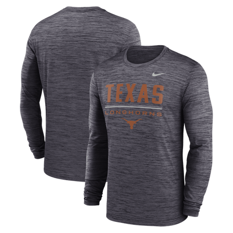 Men's Nike Black Texas Longhorns Sideline Velocity Dri-FIT Long Sleeve T-Shirt