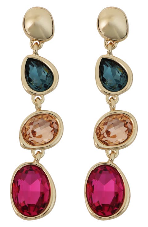 Crystal Linear Drop Earrings