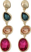Panacea Crystal Linear Drop Earrings