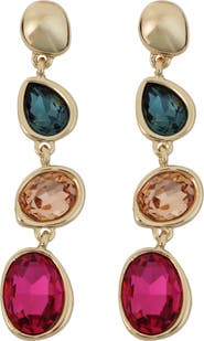 Panacea Crystal Linear Drop Earrings