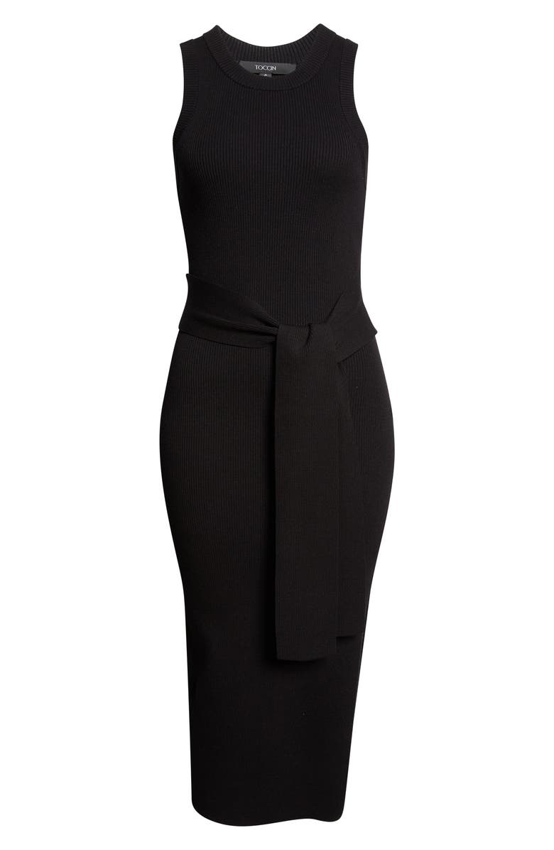 Toccin Piper Tie Front Midi Dress, Alternate, color, 