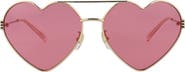Gucci 62mm Heart Aviator Sunglasses