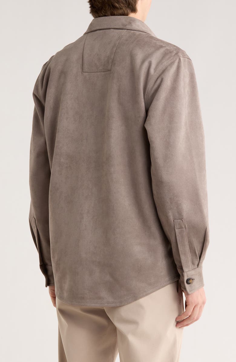 Vintage 1946 Faux Suede Shirt Jacket, Alternate, color, Taupe