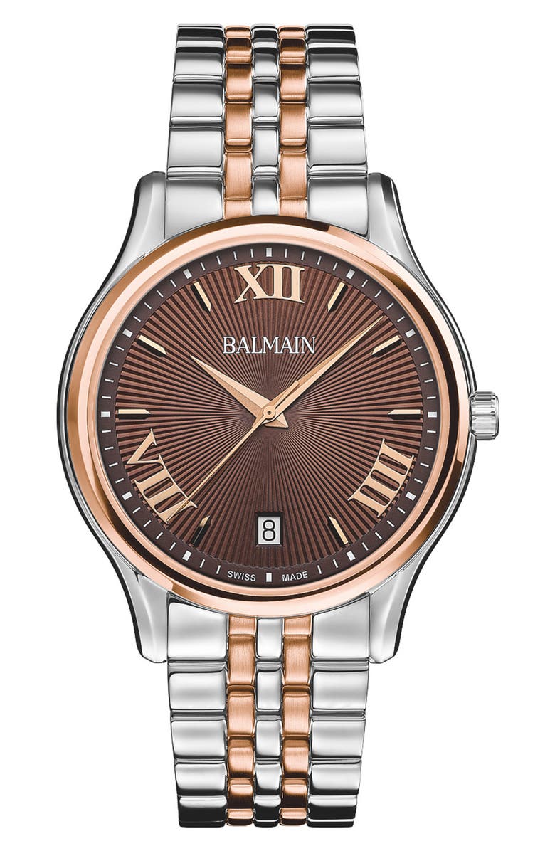 BALMAIN WATCHES Beleganza Bracelet Watch, 40mm, Main, color, Stainless Steel/Rose Gold