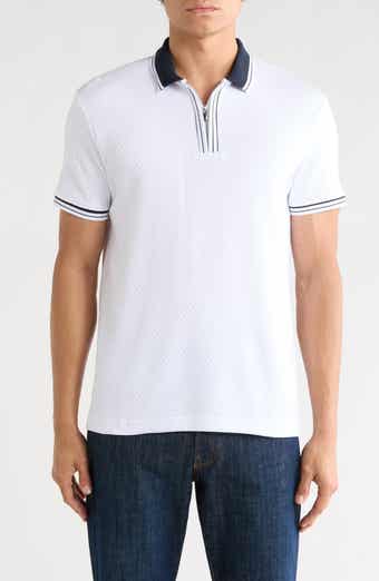 DENIM AND FLOWER Textured Square Polo
