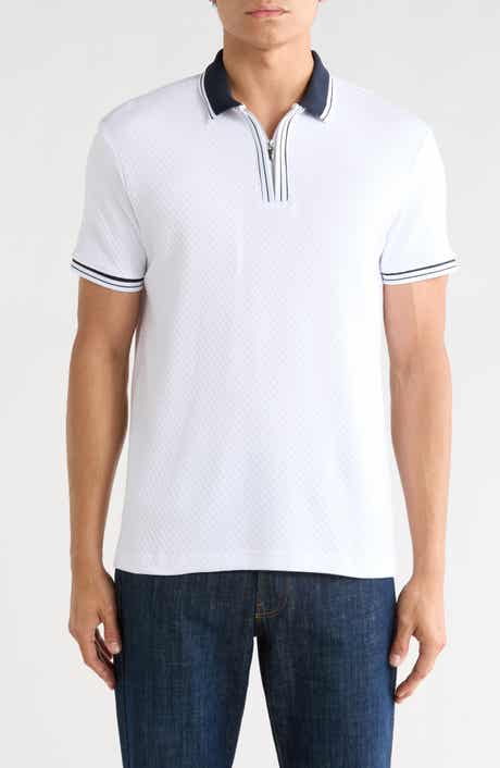 DENIM AND FLOWER Textured Square Polo