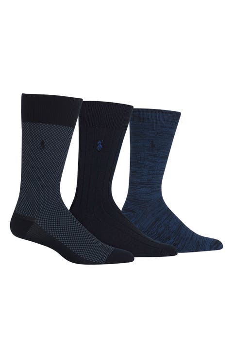 Assorted 3-Pack Bird's Eye Socks