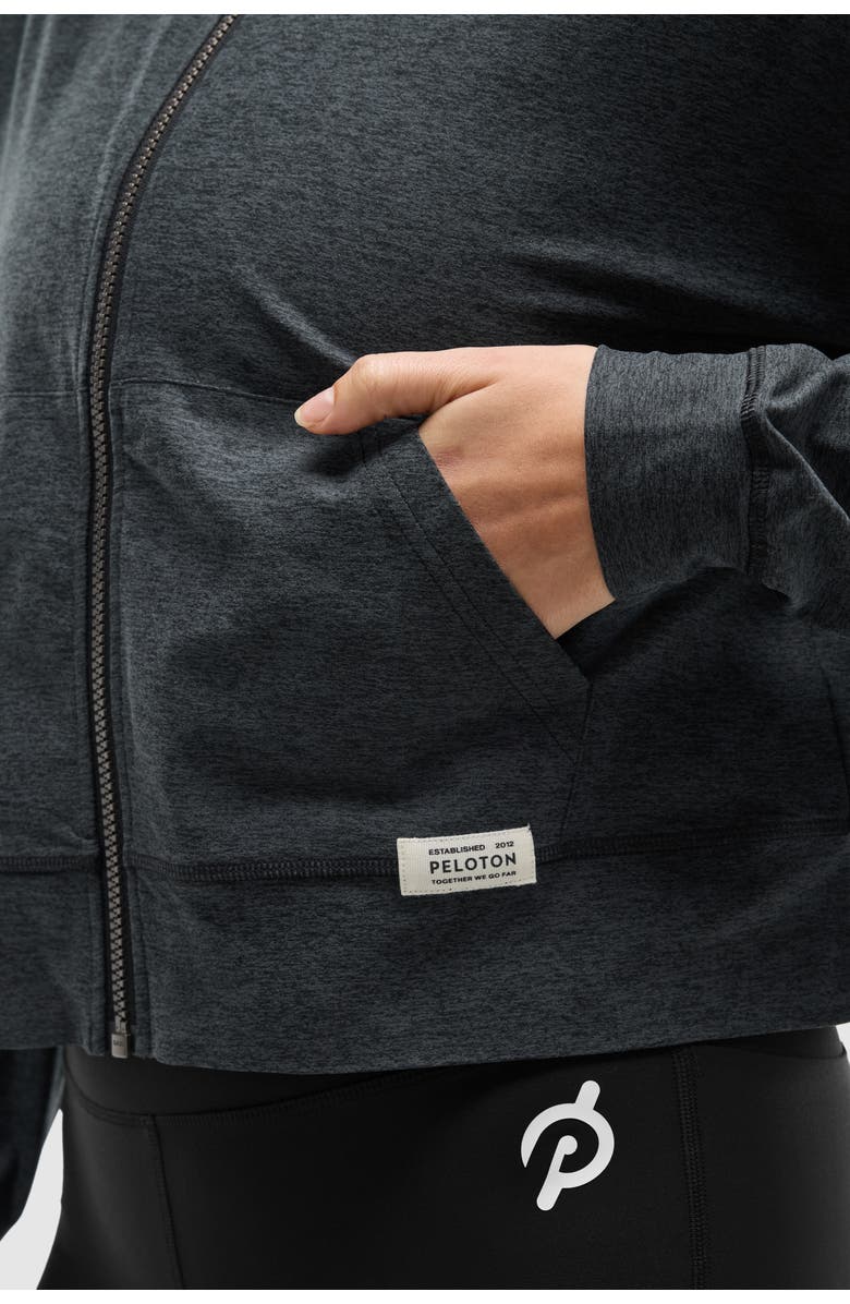 Peloton Dreamblend Full Zip, Alternate, color, Dark Heather Grey