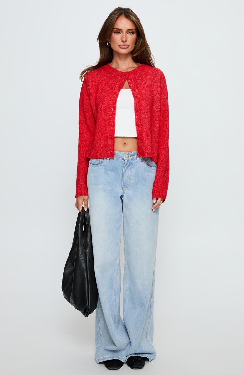 Princess Polly Denmark Cardigan, Alternate, color, Red