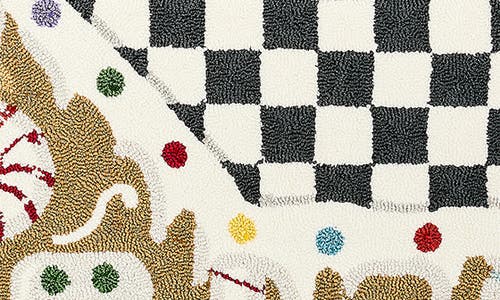 Mackenzie-childs Mackenzie Childs Christmas Gingerbread House Indoor Rug In White