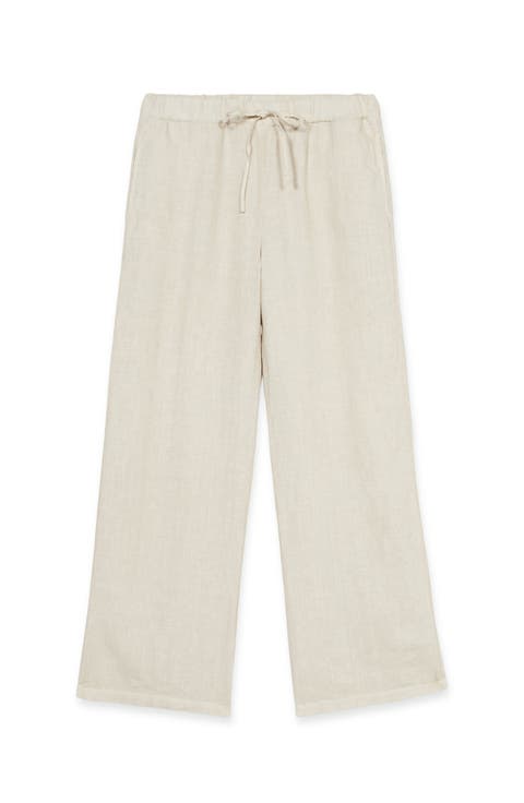 Jaleh Drawstring Linen Trousers