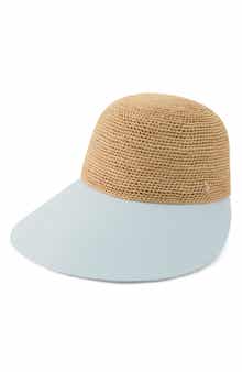 Helen Kaminski Raffia & Cotton Baseball Cap