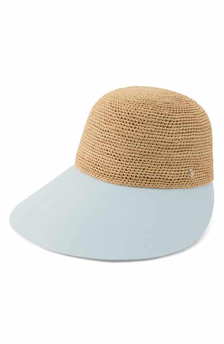 Helen Kaminski Raffia & Cotton Baseball Cap