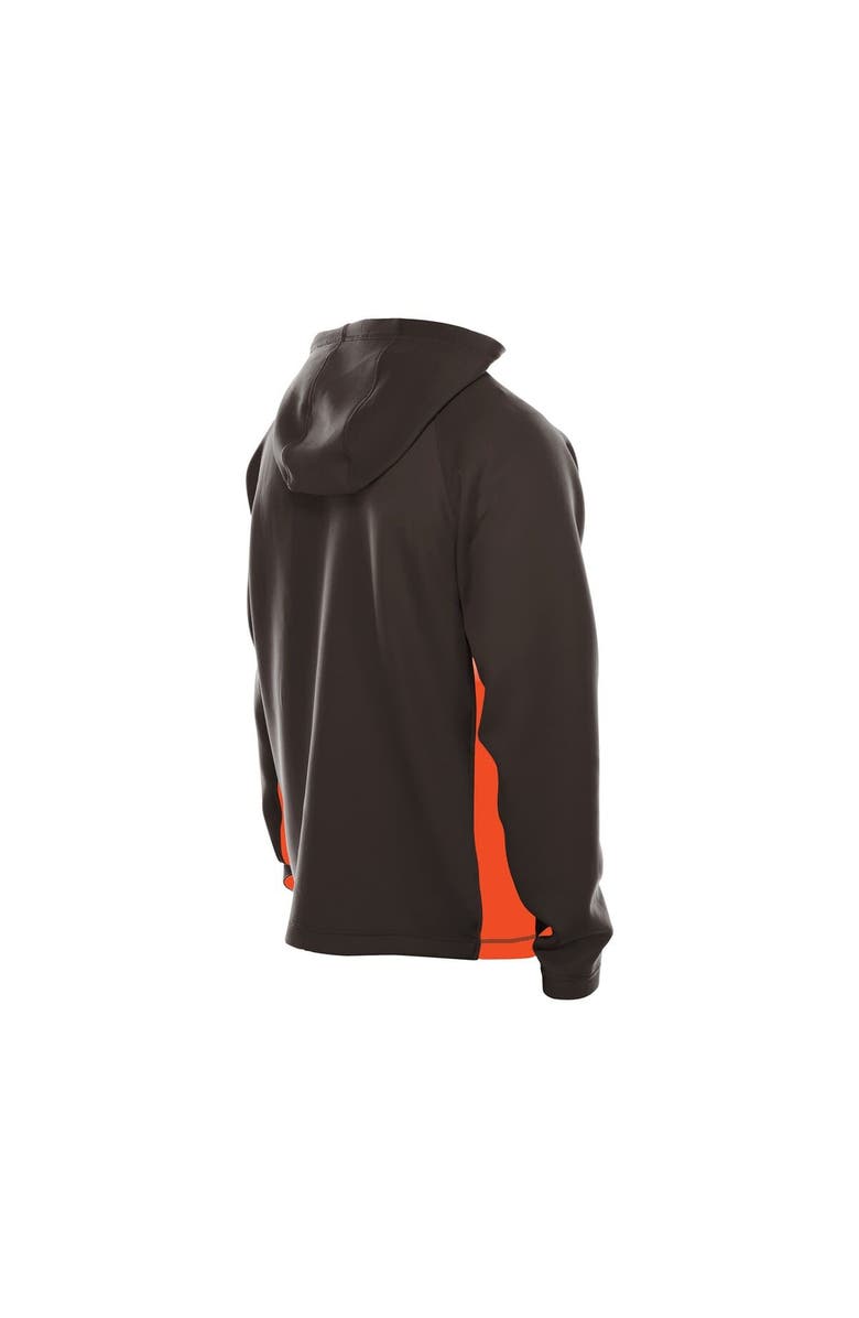 New Era Men's New Era Brown Cleveland Browns Combine Authentic Raglan Scuba Full-Zip Hoodie, Alternate, color, Brown