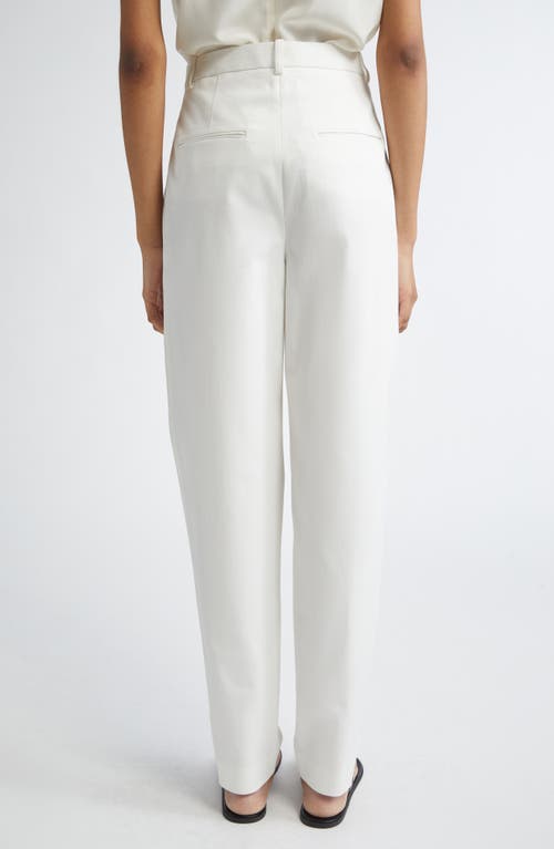 Partow Connor Tapered Straight Leg Pants In White