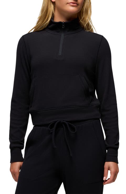 Willow West Crop Half-Zip Sweatshirt
