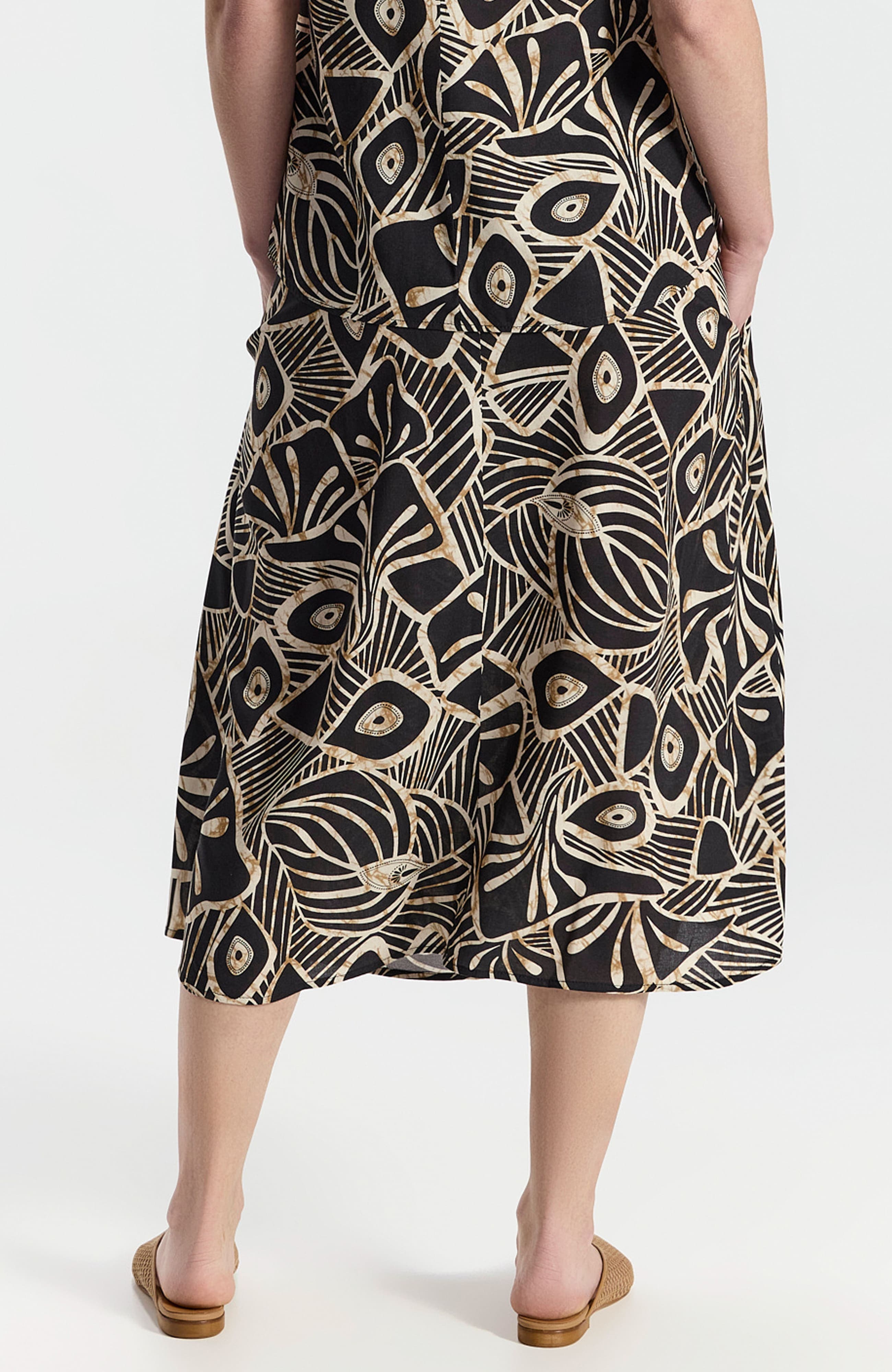 Ronen Chen Varda Graphic A-line Midi Skirt (Women) | Nordstrom