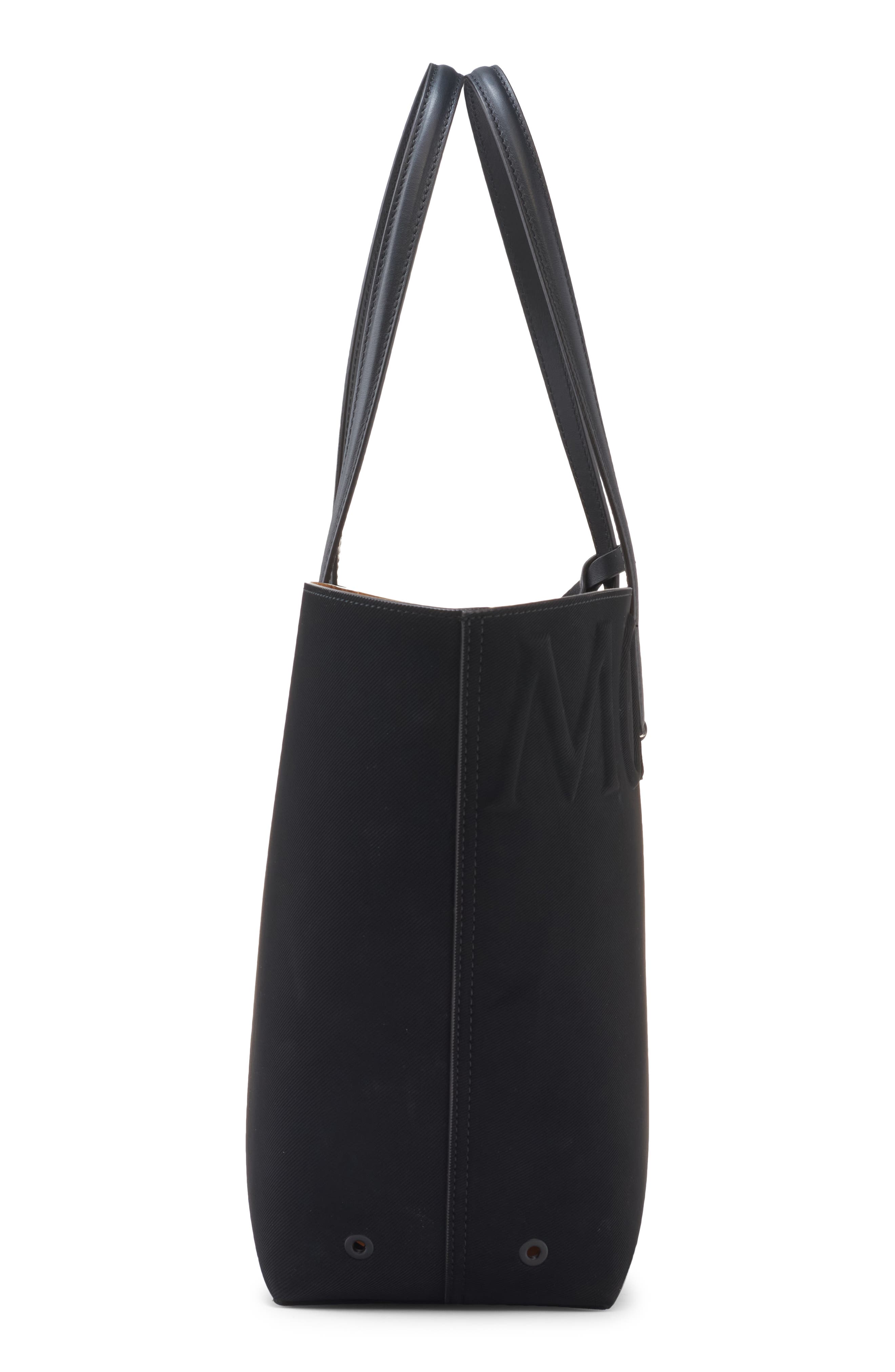 Moncler Small Very Twill Tote, Alternate, color, Black