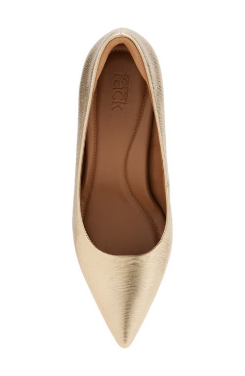 Nordstrom Rack Paige Faux Leather Pump In Gold Metallic
