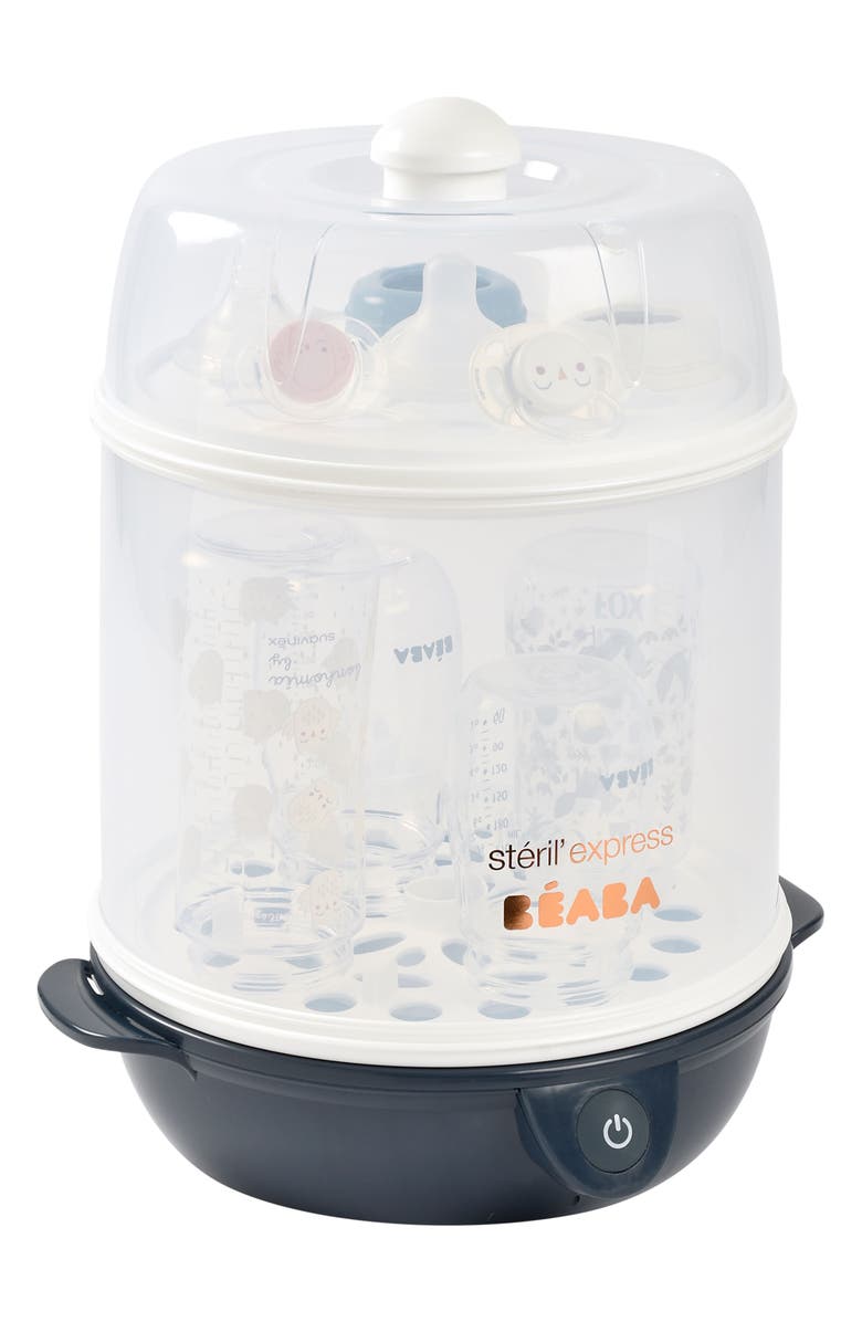 BEABA Stéril' Express 2-in-1 Bottle Sterilizer, Main, color, Midnight