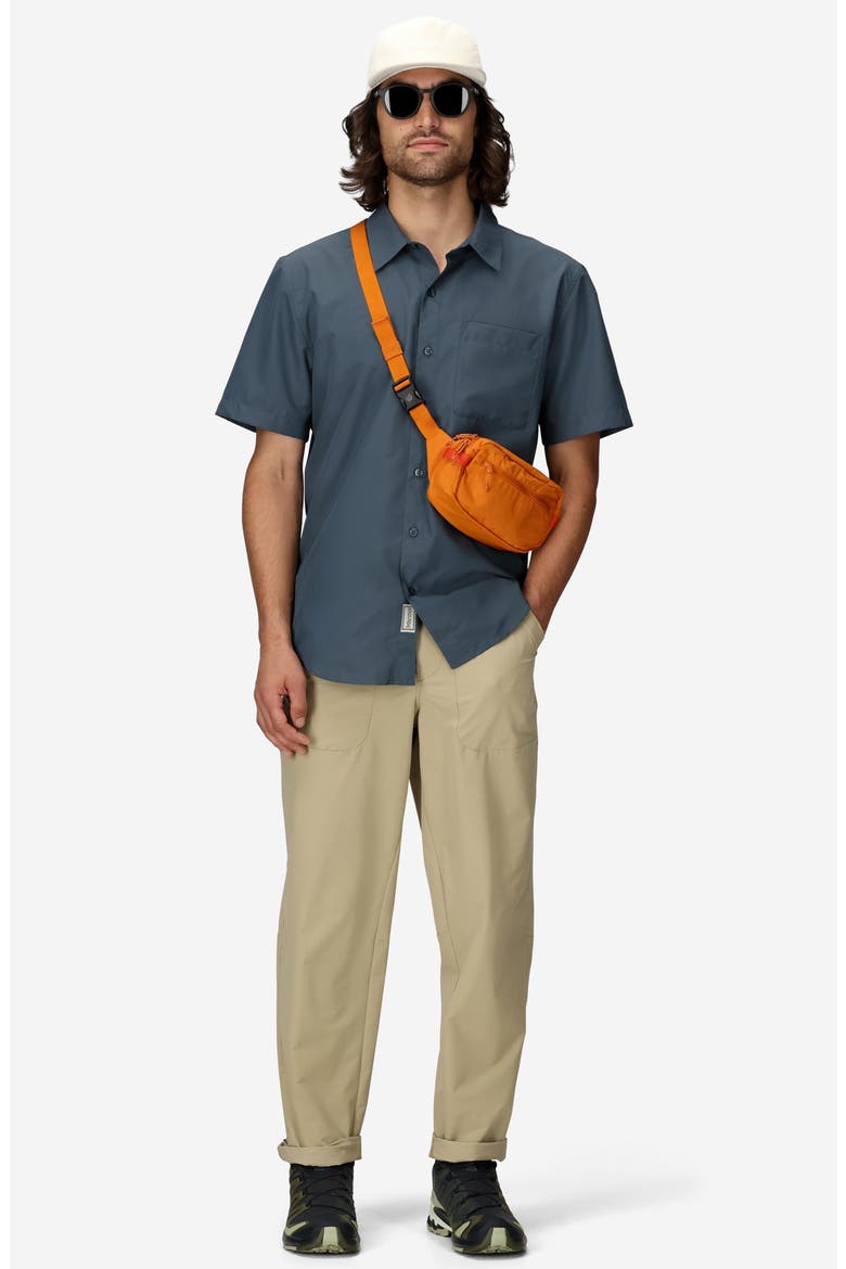 AirExchange SolarShield UPF Short Sleeve Button-Up Shirt, Alternate, color, THUNDERHEAD